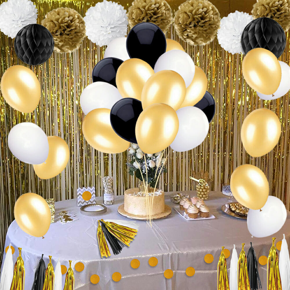 Black And Gold Party Decorations 50th Birthday Party - vrogue.co