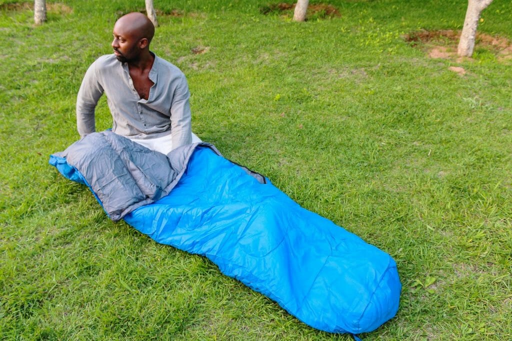 sleeping bag with mattress pocket