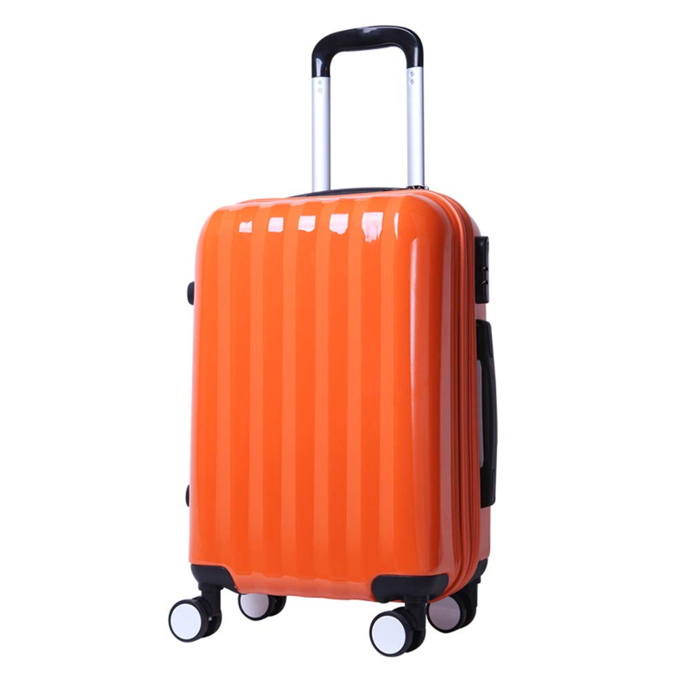 NEWCOM Carry On Luggage Hard Shell 20 Inch ABS+PC Orange Small Trolley ...