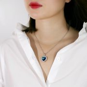 blue heart of ocean pendant necklace (2)