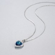 blue heart of ocean pendant necklace (3)