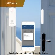 yolink smart wireless door window open close sensor app remote phone email alert security kit