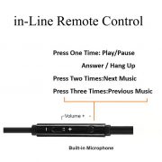in line remote control earbuds