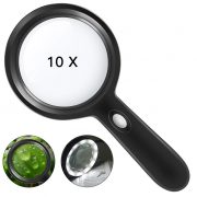 magnifying glass with lights
