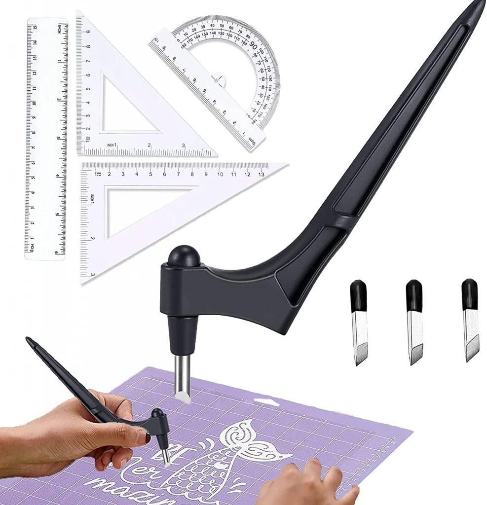 Craft Cutting Tools For Paper Crafts With Triangle Ruler 360 Degree  Rotating Blade Craft Knife Stainless Steel Craft Knife Hobby Knife Art  Cutting Tool For Stencil Vinyl Scrapbook – Product Testing Group