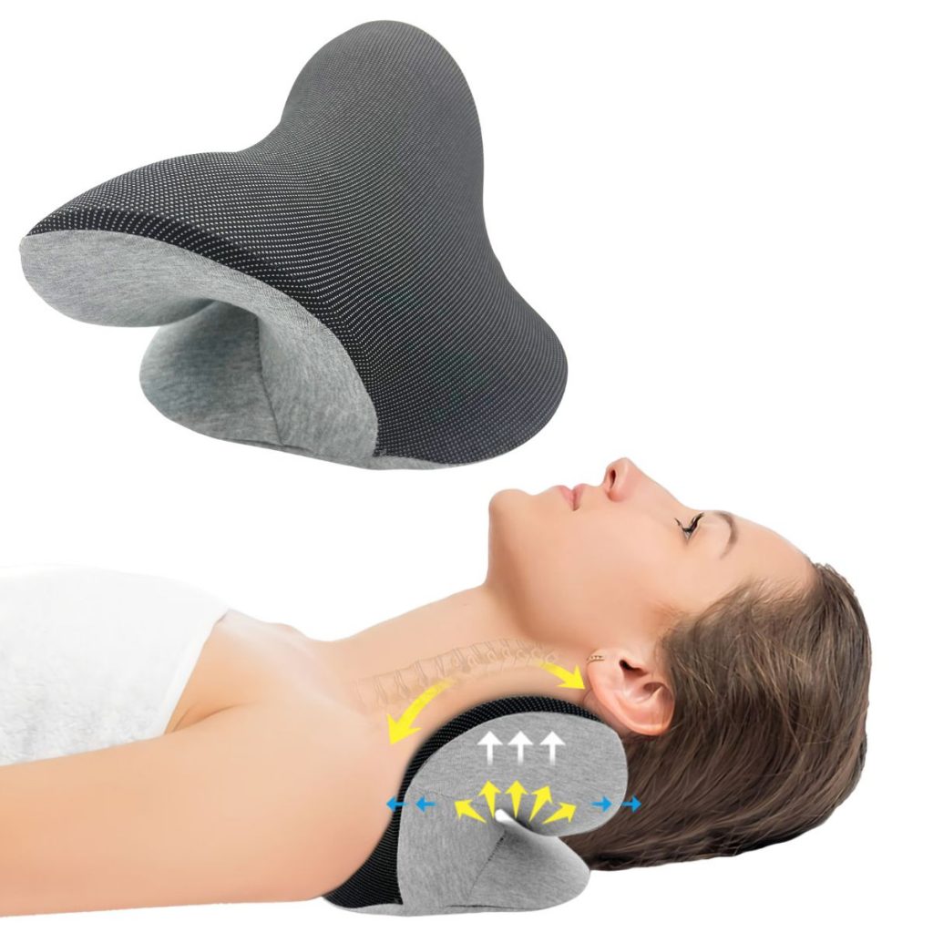 Neck Traction Pillow Cloud Shape Stretcher Cervical Pain Relief