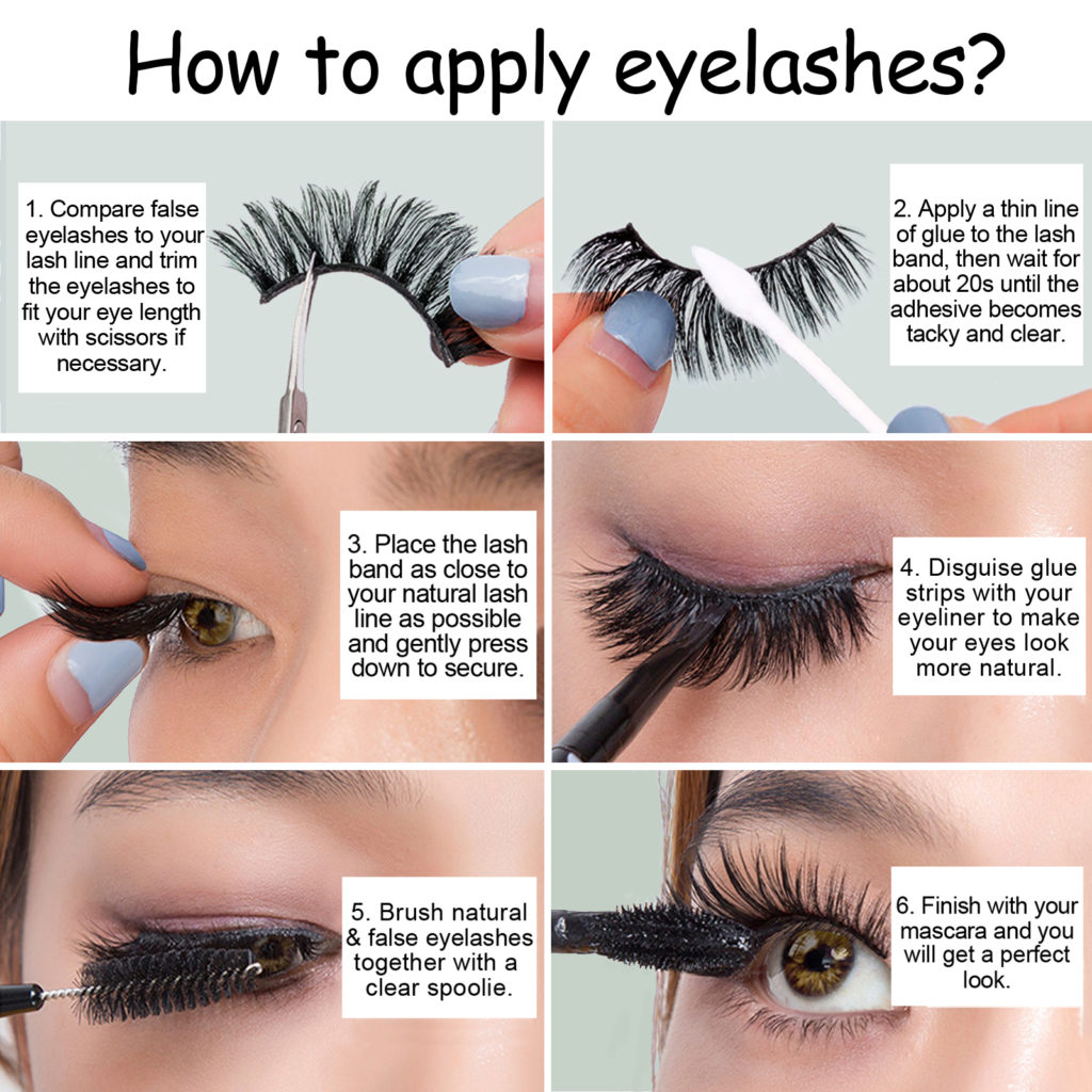 How to apply eyelashes